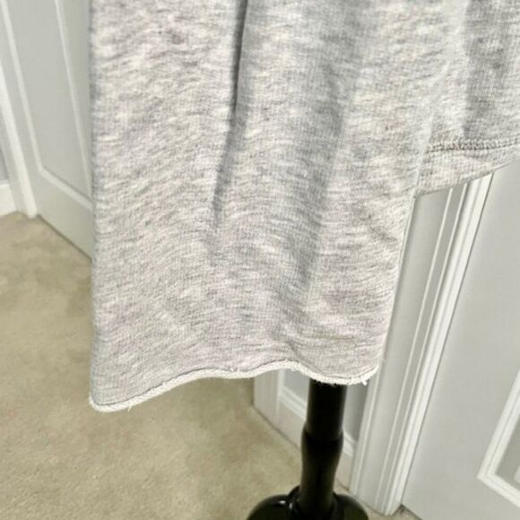 Sanctuary Gray Raw Edge Laced Front Sweatshirt Size Large - Picture 5 of 6